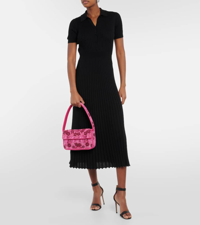 Staud Tommy Beaded Shoulder Bag In Multicoloured
