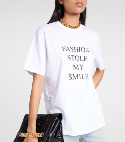 Shop Victoria Beckham Cotton Jersey T-shirt In White