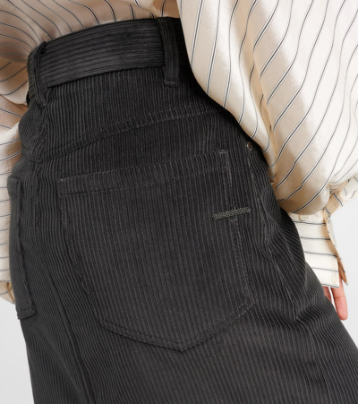 Brunello Cucinelli Cotton Corduroy Maxi Skirt In Black