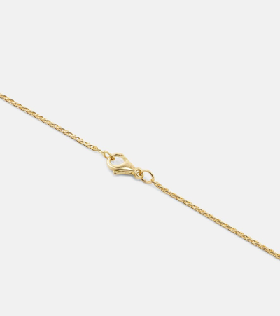 Marie Lichtenberg Mushroom Scapular 18kt Gold Necklace With Diamonds In Gold