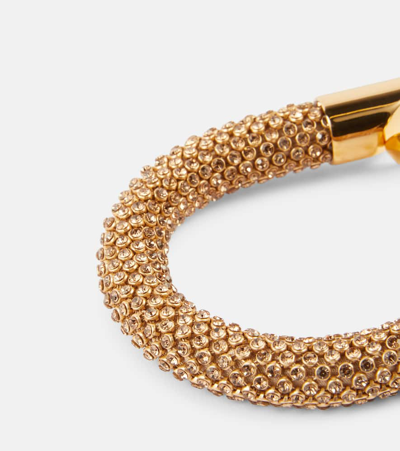 Shop Rabanne Pixel Tube Bracelet In Gold