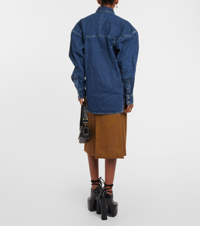 Vivienne Westwood Long-sleeved Denim Shirt In Blue