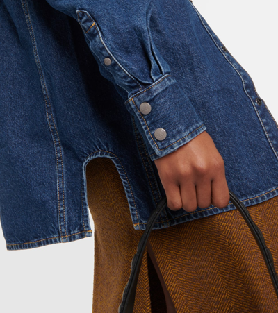 Vivienne Westwood Long-sleeved Denim Shirt In Blue