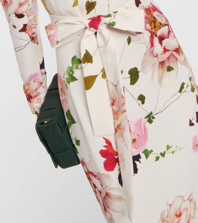 Shop Monique Lhuillier Floral Silk Gown In Multicoloured