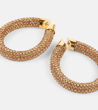 Shop Rabanne Pixel Tube Earrings In Gold