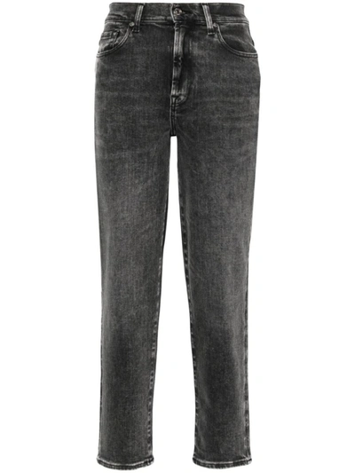Shop 7 For All Mankind Malia Luxe Denim Jeans In Black