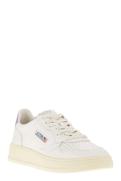 Shop Autry Medalist Low - Leather Sneakers In White/lilac