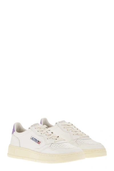Shop Autry Medalist Low - Leather Sneakers In White/lilac
