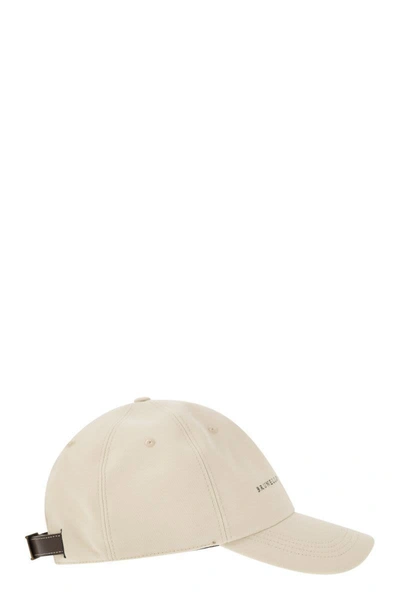 Shop Brunello Cucinelli Cotton Canvas Baseball Cap With Embroidery In Oat