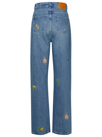 Shop Casablanca Jeans Embroidery In Blue