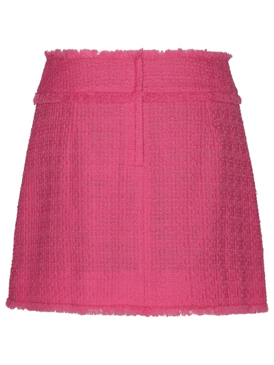 Shop Dolce & Gabbana Pink Cotton Blend Miniskirt
