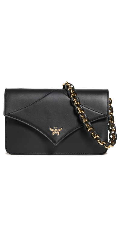 Shop Mcm Diamond Leather Mini Crossbody Bag Black