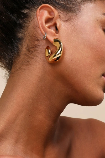 Shop Lulus Gorgeous Effect Gold Chunky Hoop Earrings