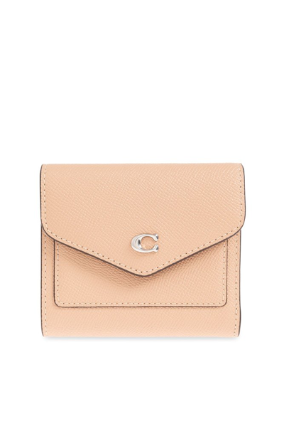 Shop Coach Wyn Logo Plaque Small Wallet In Pink