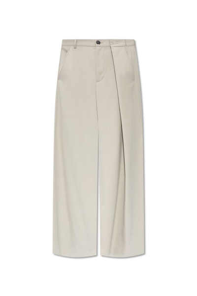 Shop Mm6 Maison Margiela Flared Tailored Trousers In Grey