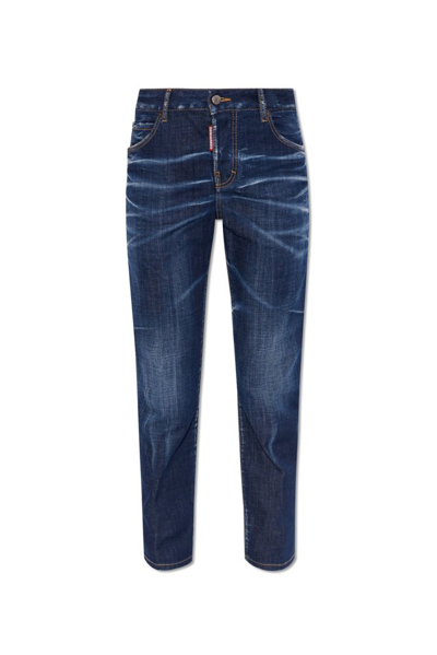 Shop Dsquared2 Straight Leg Cool Girl Jeans In Blue