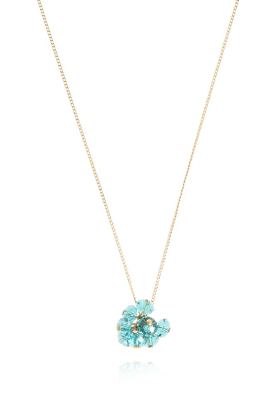 Shop Isabel Marant Crystal Drop Necklace In Gold