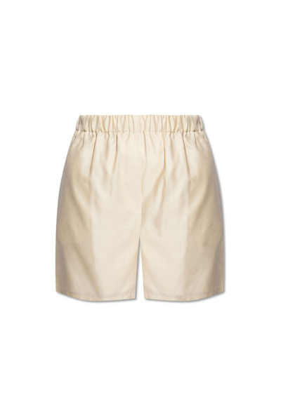 Shop Max Mara Piadena High Waist Shorts In Beige