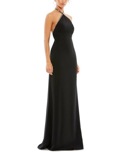 Mac Duggal Rhinestone Halter Column Gown