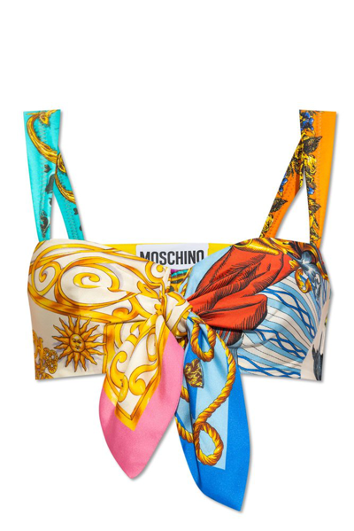 Shop Moschino Patterned Tank Top In Multi