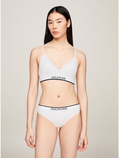Shop Tommy Hilfiger Monotype Logo Thong In White