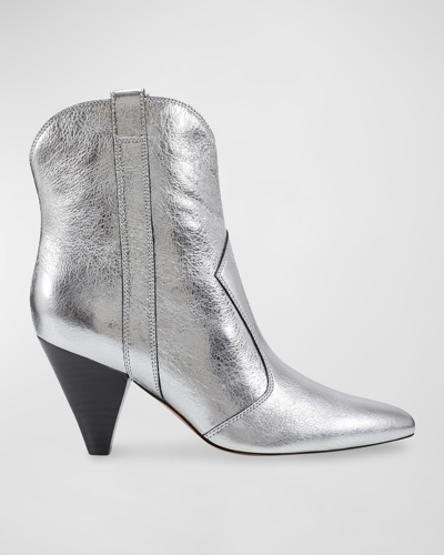 Shop Marc Fisher Ltd Carissa Suede Ankle Boots In Silver