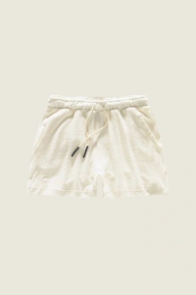 Shop Oas White Terry Shorts In 01-white