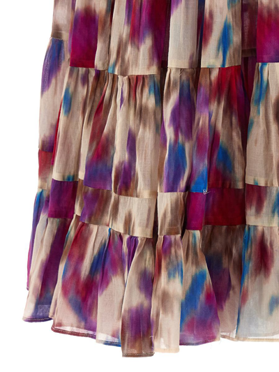 Shop Isabel Marant Étoile 'elfa' Midi Skirt In Multicolor