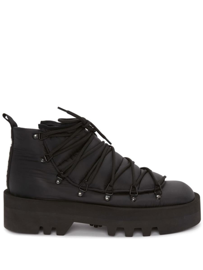 Shop Jw Anderson J.w. Anderson Padded Laced Boot Shoes In 001 Black