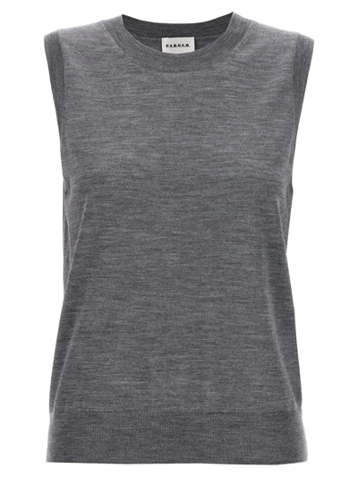 Shop P.a.r.o.s.h . Wool Blend Vest In Gray