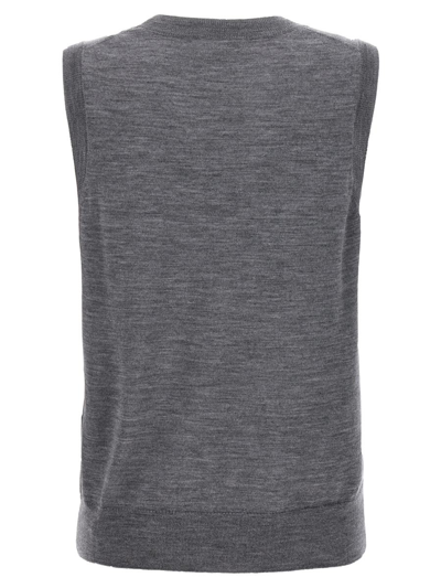 Shop P.a.r.o.s.h . Wool Blend Vest In Gray