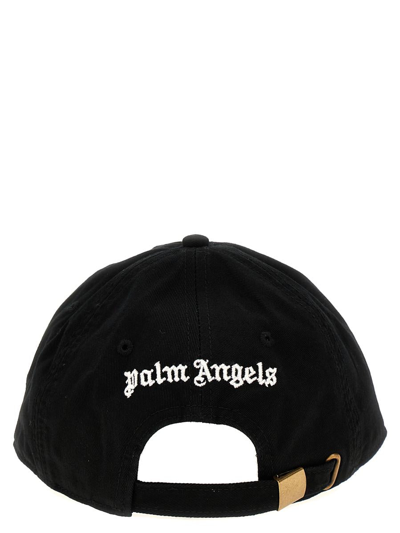Shop Palm Angels 'monogram' Cap In White/black