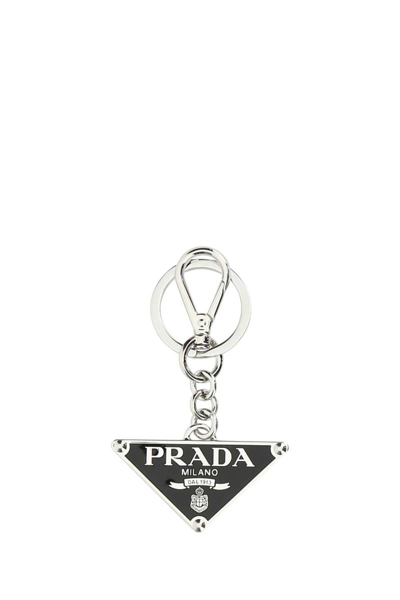 Shop Prada Key Tag In Black