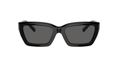 Tiffany & Co Womens Black Tf4213 Rectangle-frame Acetate Sunglasses In Dark Grey