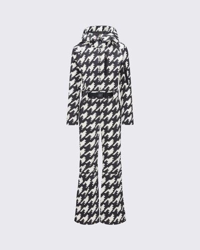 Perfect Moment Star Suit One Piece In Houndstooth-black-snow-white