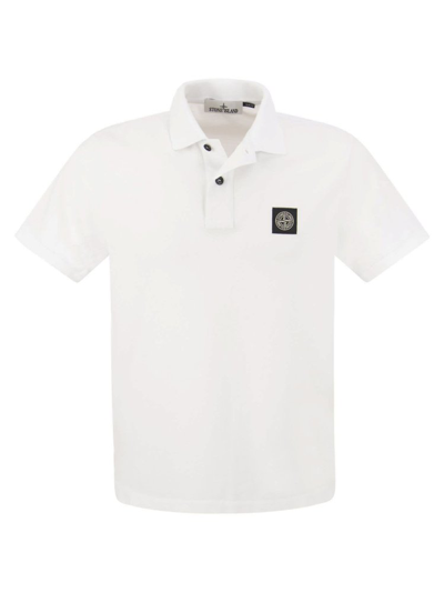 Shop Stone Island Compass Patch Short In White