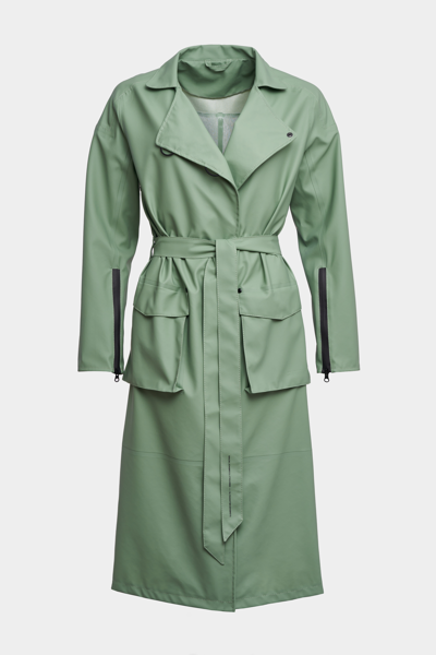 Shop Stutterheim Kista Trench Coat In Loden Green