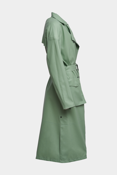 Stutterheim Kista Trench Coat In Loden Green