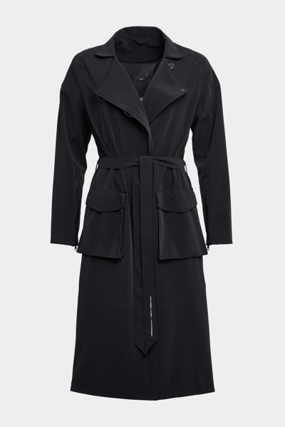 Shop Stutterheim Kista Matte Trench Coat In Black