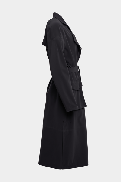 Stutterheim Kista Matte Trench Coat In Black