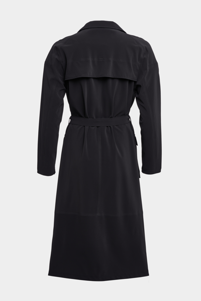Stutterheim Kista Matte Trench Coat In Black
