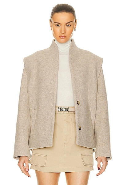 Shop Isabel Marant Drogo Jacket In Sand