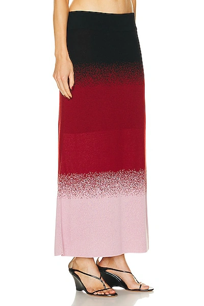 Shop Johanna Ortiz Color Scapes Midi Skirt In Black  Lilac  & Red