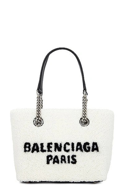 Shop Balenciaga Duty Free Small Tote Bag In Natural