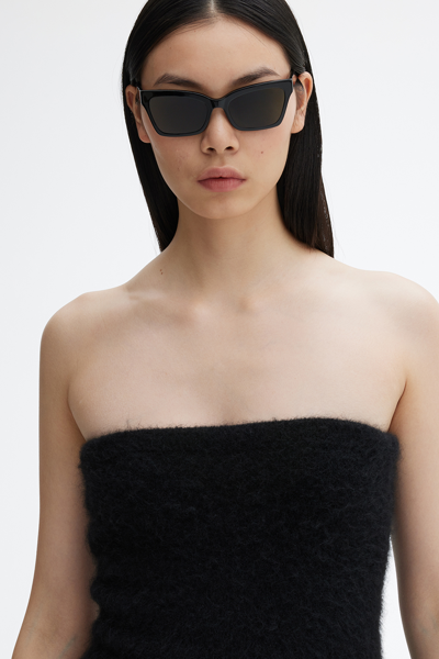 House Of Dagmar Knitted Tube Top In Black