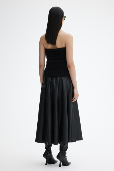 House Of Dagmar Knitted Tube Top In Black
