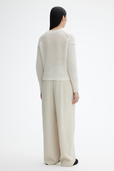 House Of Dagmar Brushed Alpaca Knit In Off White