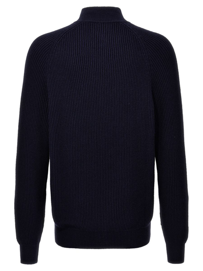 Shop Brunello Cucinelli Knit Cardigan In Blue