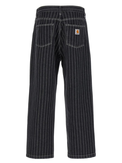 Shop Carhartt Wip 'orlean' Jeans In White/black