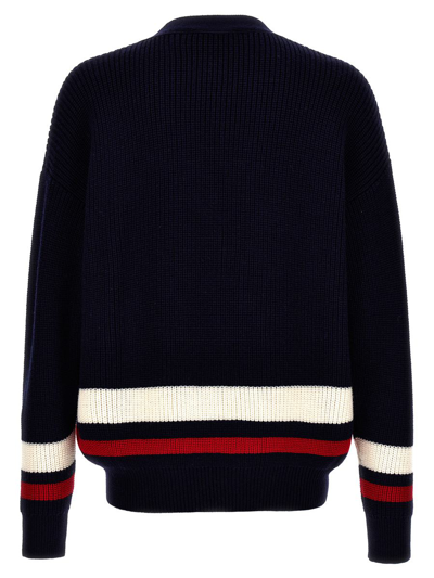 Shop Dsquared2 Logo Patch Cardigan In Blue